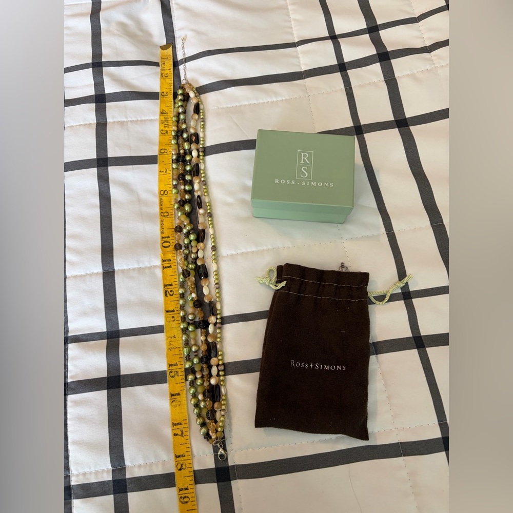Ross-Simons Multi Stone Necklace in Brown and Green Tones - Picture 2 of 11